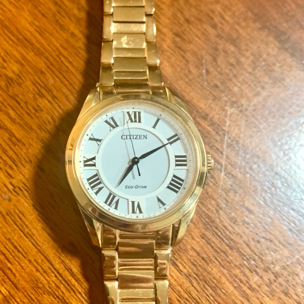 Citizen Gold Eco-Drive Watch with 2 Yr Warranty